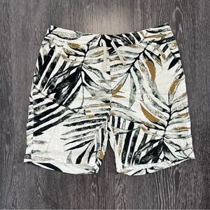 Zara Men’s Tropical Palm Print Bermuda Shorts